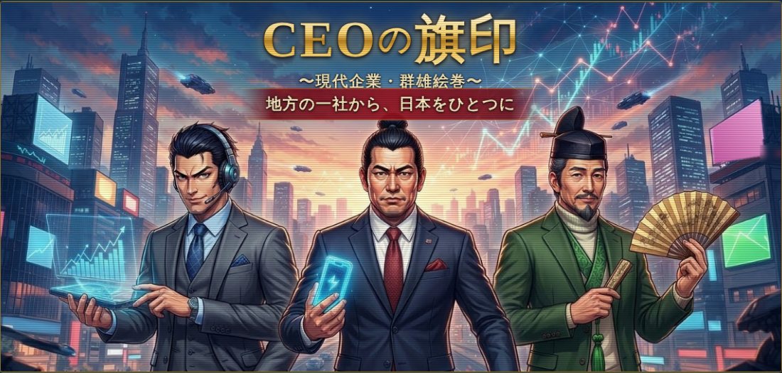 「CEOの旗印 〜現代企業・群雄絵巻〜」のタイトル画面